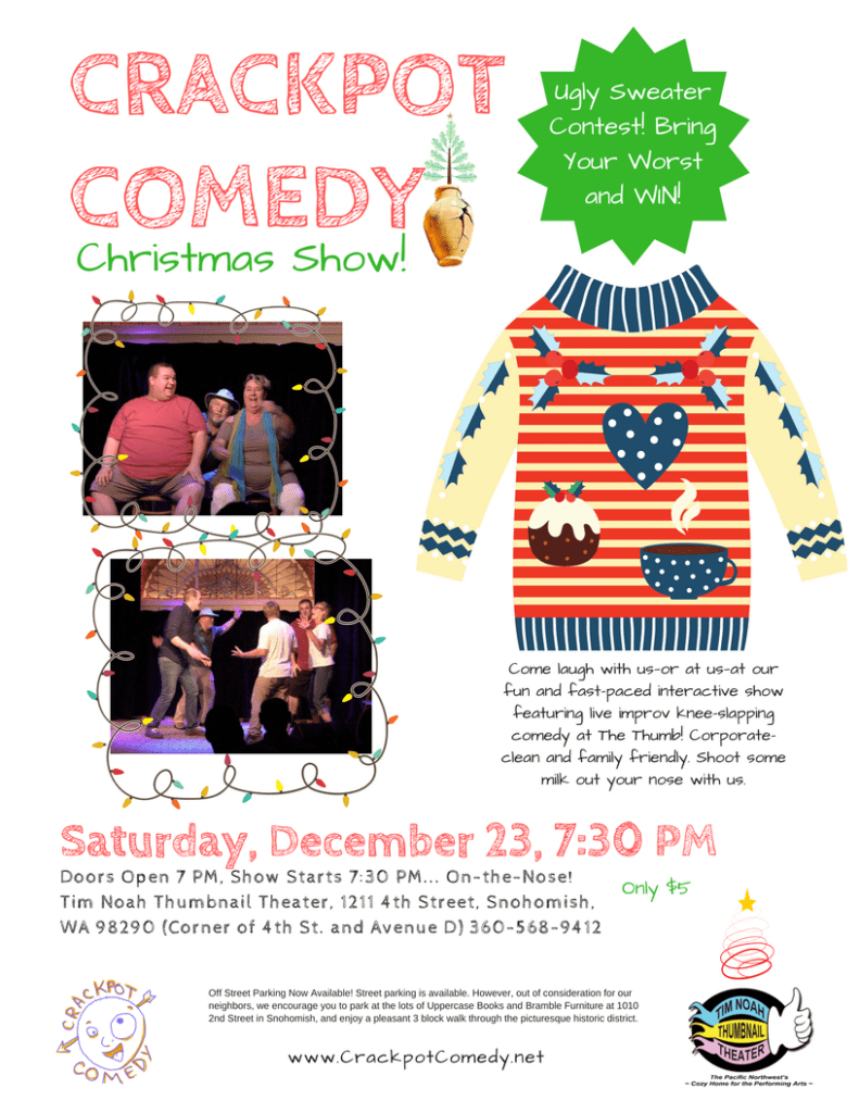 Crackpot Comedy December Ugly Sweater Contest Show